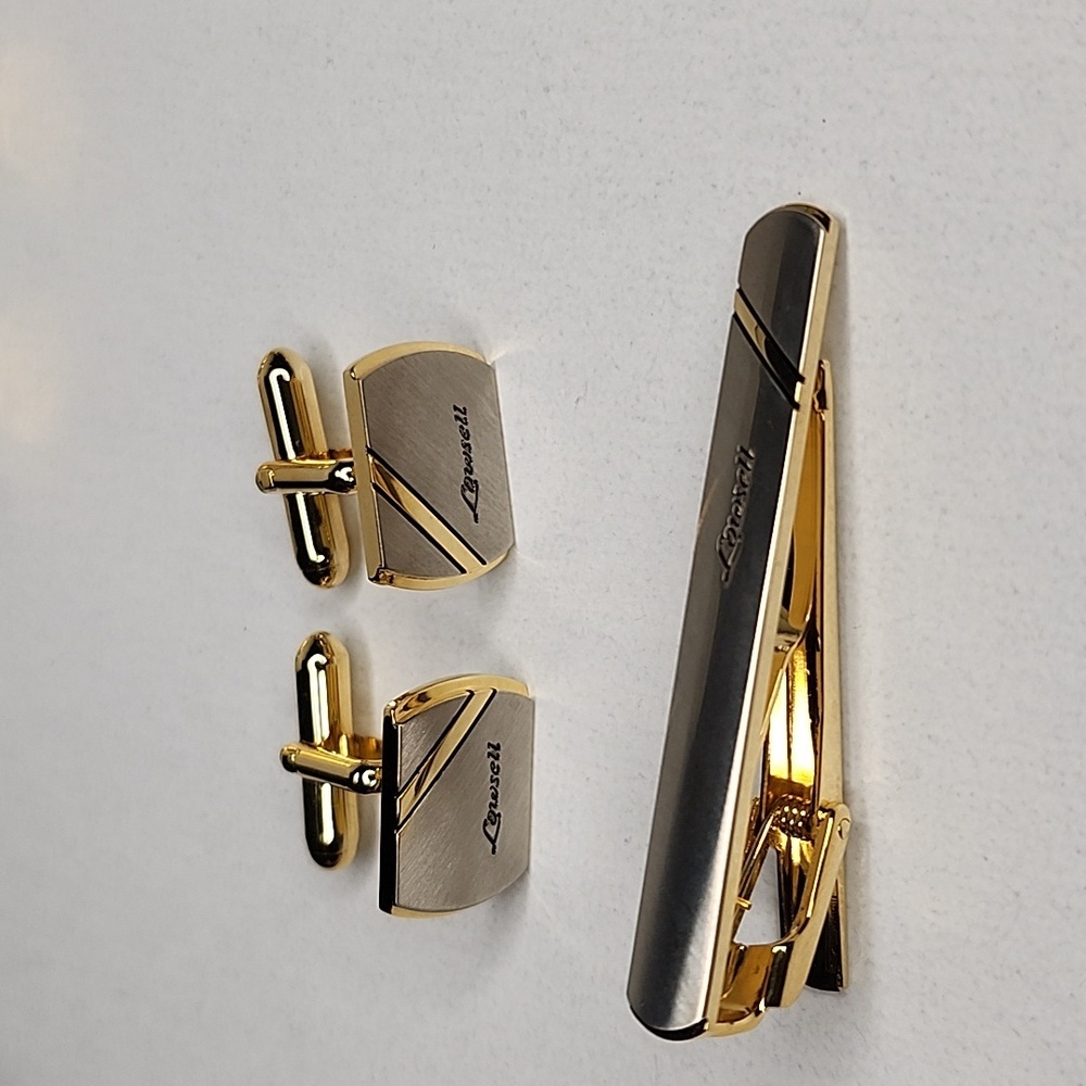 Lowsell cufflinks set Gold tone Japan made